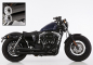 Preview: Black - Sale: FALCON Double Groove / HD Sportster XL 883/1200 / Komplettanlg. / black / Eu 3 / 2014 - 17 / EG-BE