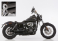 Preview: BLACK-EDITION: FALCON Double Groove / ceramic-black / HARLEY DYNA Street Bob / ab 2006 / Komplettanlg. / KAT / EG-BE