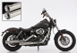 Preview: SALE: Falcon Double Groove Slip on / silber poliert / HD Dyna Superglide FXD / 06 - / EG-BE