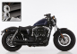 Preview: FALCON Double Groove / HD Sportster XL 883/1200 /  Komplettanlg. / black / 2006 - 13 / EG-BE