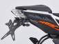 Preview: Protech - Kennzeichenhalter - X-Shape - inkl. Reflektor + LED-Leuchte / black / KTM Duke 125 / 390 / ab 2017