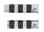 Preview: Griffbezüge - Set - Chrom + Black / passend für 1 Zoll-Lenker / 1 x li + 1 x re /// ohne herausnehmbare Endkappen