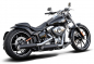 Preview: Black Sale: MILLER - Arizona - black - 2-2 - SlipOn / EURO 4 / Harley Softail Breakout - 2017 - / EG-BE