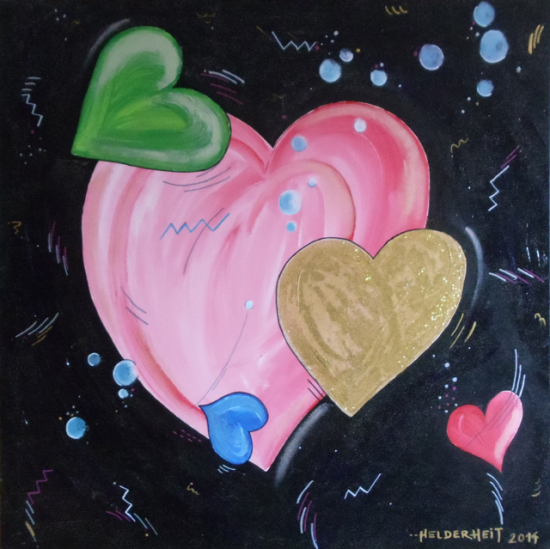 HELDERHEIT - HEART-BEAT - Canvas Leinwand / limitiert / 35 x 35 cm