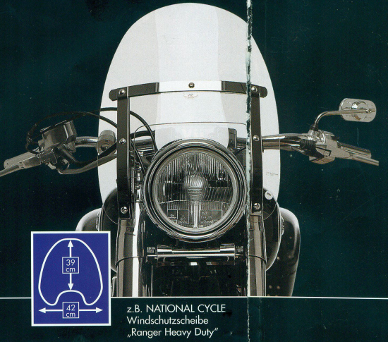 National Cycle Windshield / "Ranger A" 39 h x 42 b / ABE