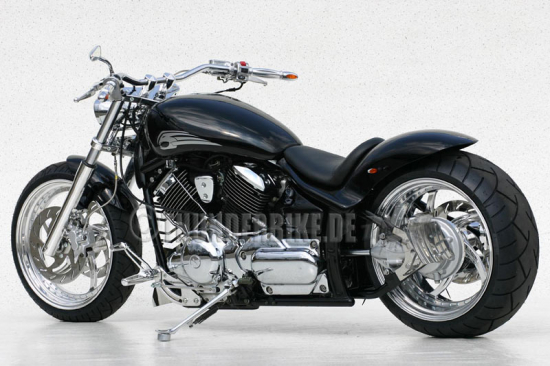 TB EINZELSITZ  "Steel 200" / Kunstleder schwarz / Original-Tank / Heckfender Softail ab´18