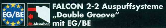 SUPER SALE: Falcon Double Groove - KAT / silber / Suzuki VL / C / VZ /M 800 / ab 2006 / EG-BE