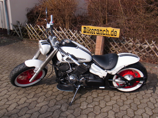 Yamaha XVS 650/1100 FAT-White-Bobber-Umbau WW-Reifen!