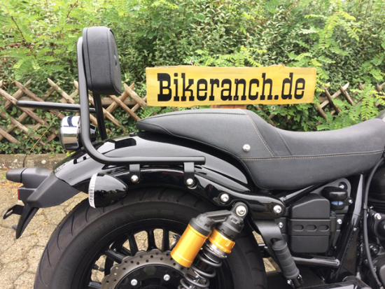 FE Sissy Bar - mit Gepäckträger / black / Yamaha XV 950 Bolt / R / inkl. aller Halterungen