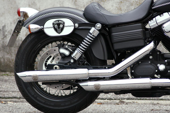 SALE: PENZL - Neo Classic Auspuffset verstellbar / chrom / HD Dyna - Super Glide Custom / 08-16 /ABE