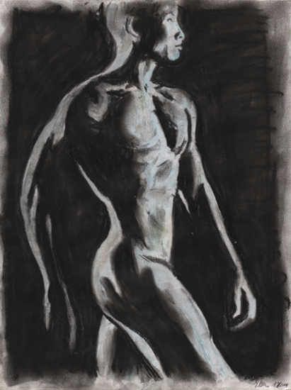 HELDERHEIT - BLACK MAN - Druck auf Künstlerpapier / limitiert / 50 x 90 cm