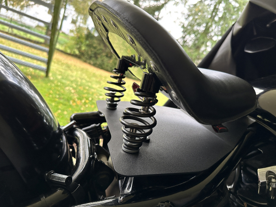 Neu + exklusiv:  BR Schwingsattel - Rahmenplatte / Yamaha XVS 650 / Steel - schwarz