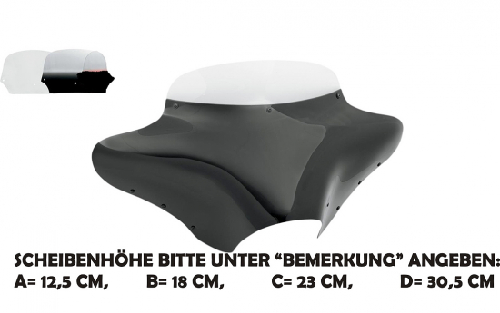 Neu: BATWING - Windshield  - Frontverkleidung / YAMAHA XV 1600 Wildstar / ABE