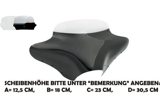 Neu: BATWING - Windshield  - Frontverkleidung / Kawasaki VN 900 Custom + Classic / ABE