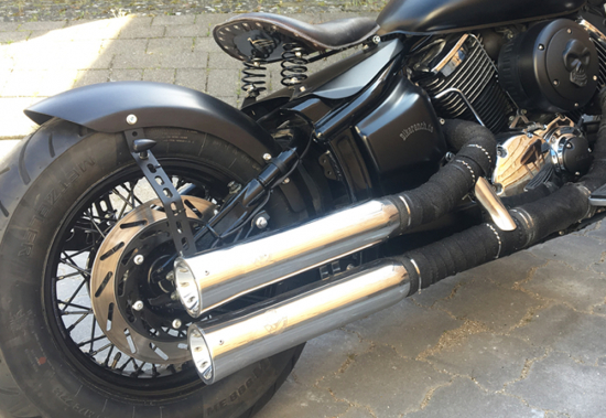 Black Sale: Bobber-Schutzblech-Set / schwarz glanz / YAMAHA XVS 1100 Cus + Clas / Tüv