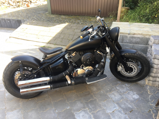 Black Sale: Bobber-Schutzblech-Set / schwarz glanz / YAMAHA XVS 1100 Cus + Clas / Tüv