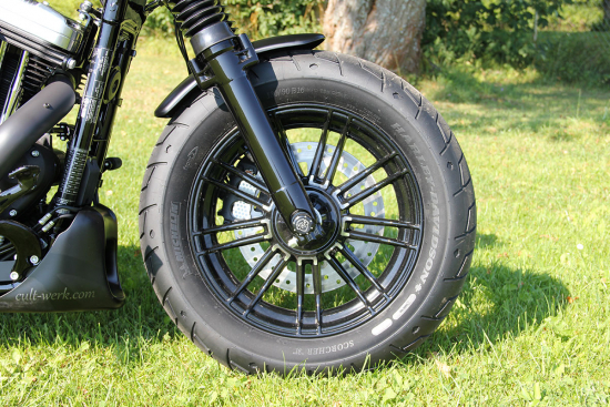 CW - HD-Frontfender - Sportster "Bobber" / ABS - schwarz - glänzend / HARLEY Sportster XL 883 / Tüv