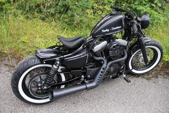 CW - HD-Heckfender - Sportster - "Oldschool" / ABS - schwarz - glänzend lackiert / HARLEY Sportster / ab 2004