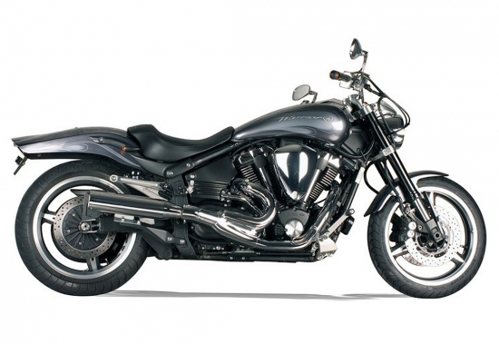 Eagle Iron SlipOn-Auspuff / "Straight Cut" / silber poliert / YAMAHA XV 1700 Road Warrior / EG-BE