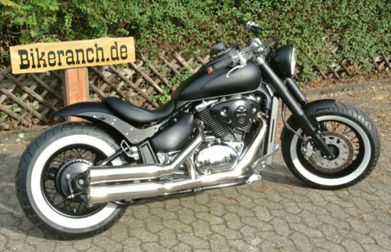 nur bei uns: Miller - KBS - Komplettanlage / silber poliert /// Yamaha XVS 650 / jedes Baujahr / EG-BE