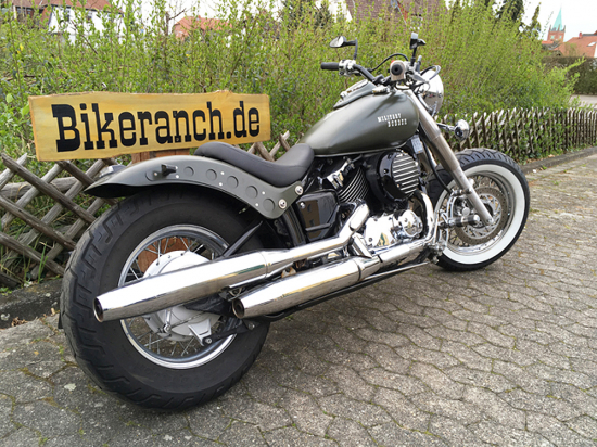 SALE: FALCON vorverlg. Fußrasten-Anlage / 7 cm / Yamaha XVS 1100 Custom + Classic / Tüv