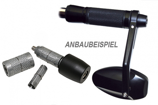 Highsider Lenkergewichte - Lenkerenden / schwarz / universal / 11 - 24 mm