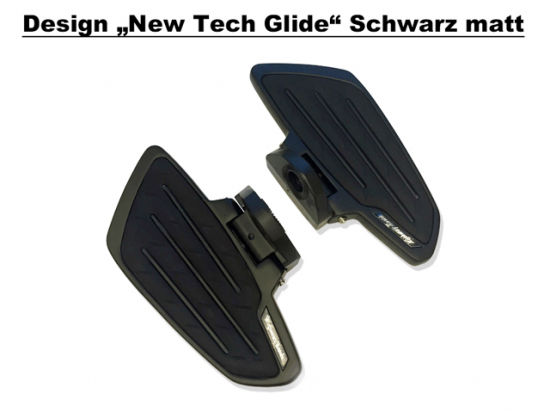 HH Fahrer-Trittbretter / New Tech Glide - schwarz / Suzuki VS 600 / 750 / 800 / 1400 / 1 Paar