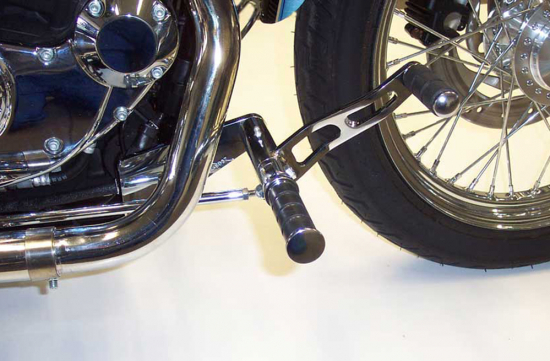 MB Fußrastenanlage / 42 cm / chrom / Ness Style / gefräste Hebel  / HD Sportster / XL2 / ohne ABS / ab 2004 / Tüv