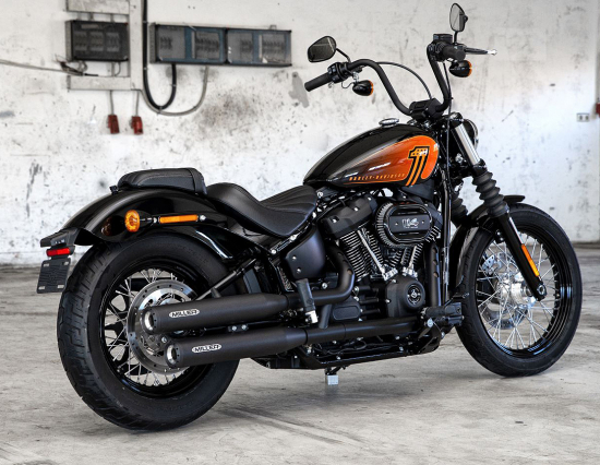 MILLER - Destiny - black - 2-2 - SlipOn - Euro 5 / HD Softail - Street Bob / 114 CUI / EG-BE