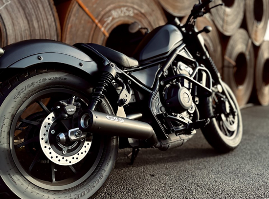 Sofort: Black Black SALE: MILLER 2-1 - Custom I - Honda CMX 500 Rebel / SlipOn / EURO 4 / EG-BE