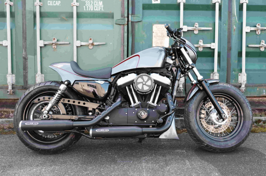 Black Sale: MILLER - Silverado III - SlipOn - black-black / Harley Sportster XL 883 / 1200 / ab 2017 / EG-BE