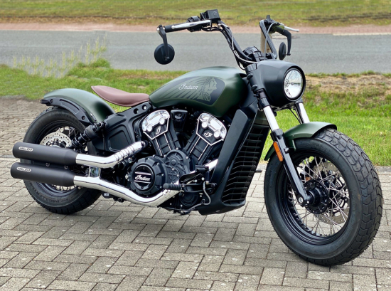 Sale: MILLER  YUMA II  / EURO 4 - SlipOn / black / Indian - Scout Bobber - 1133 ccm / Eu 4 / EG-BE