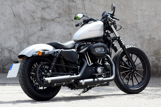 PENZL Retro Line - Auspuffset  verstellb. / black / Harley Sportster / 14-16 / EG-BE