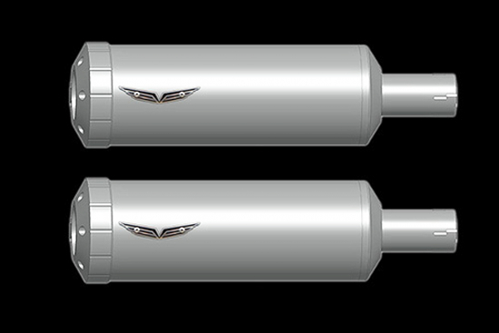 NEU: PENZL V2-Speed X-PIPE - elektr. verstellb. / silber gebürstet / Harley Softail FXDR 114 / ab 2018 / EG-BE