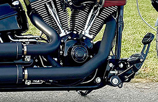 PENZL Komplett-Set - ESD + Krümmer / schwarz / Harley Softail Breakout / 08 - 17 / EG-BE