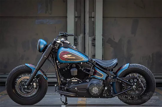 Rick´s Bobber - Heckfender - short / Stahl roh / 200 mm / HD Softail 08 - 17