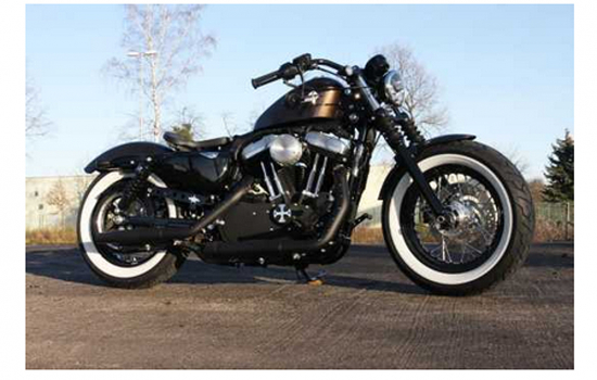 TB Fußrastenanlage / DRILLED / Alu schwarz / Harley Sportster ab 2014 / ABS / TÜV