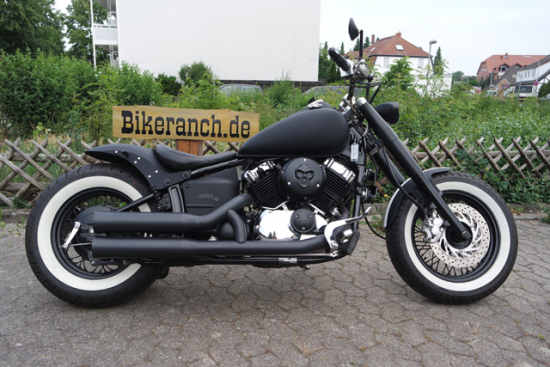 nur bei uns: Miller - KBS - Komplettanlage / schwarz - matt /// Yamaha XVS 1100 / jedes Baujahr / EG-BE