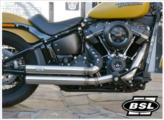 BSL Top Chopp Short Outline Auspuff / Headpipes 70mm VA Outline / Softail / Euro 4 / TÜV