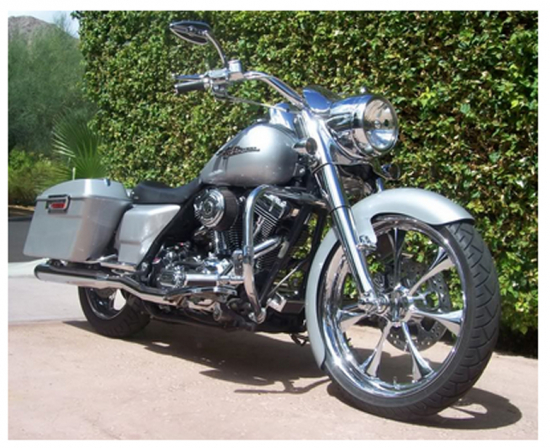 HA Frontfender BaggerStyle - 21 + 23 " / Stahlblech 2 mm / 152 mm b / roh / universal / kein Tüv notwendig