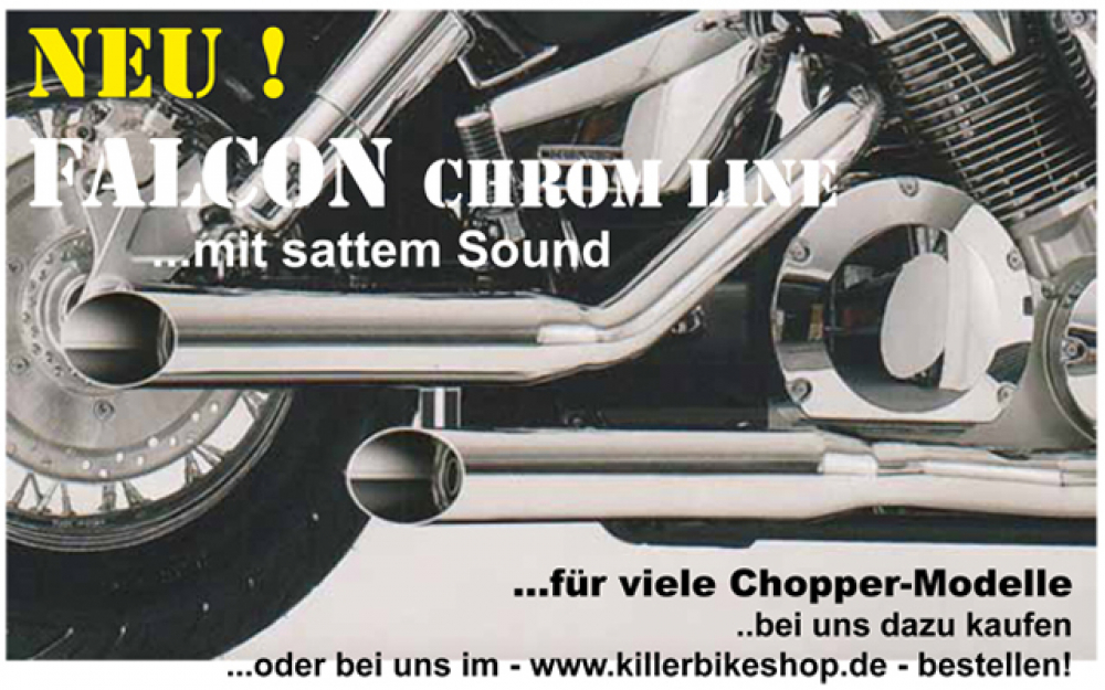 Sale: Falcon "Cromo Line" / Slip-On / Yamaha XVS 1100 + Classic / bis 2003 / EG-BE