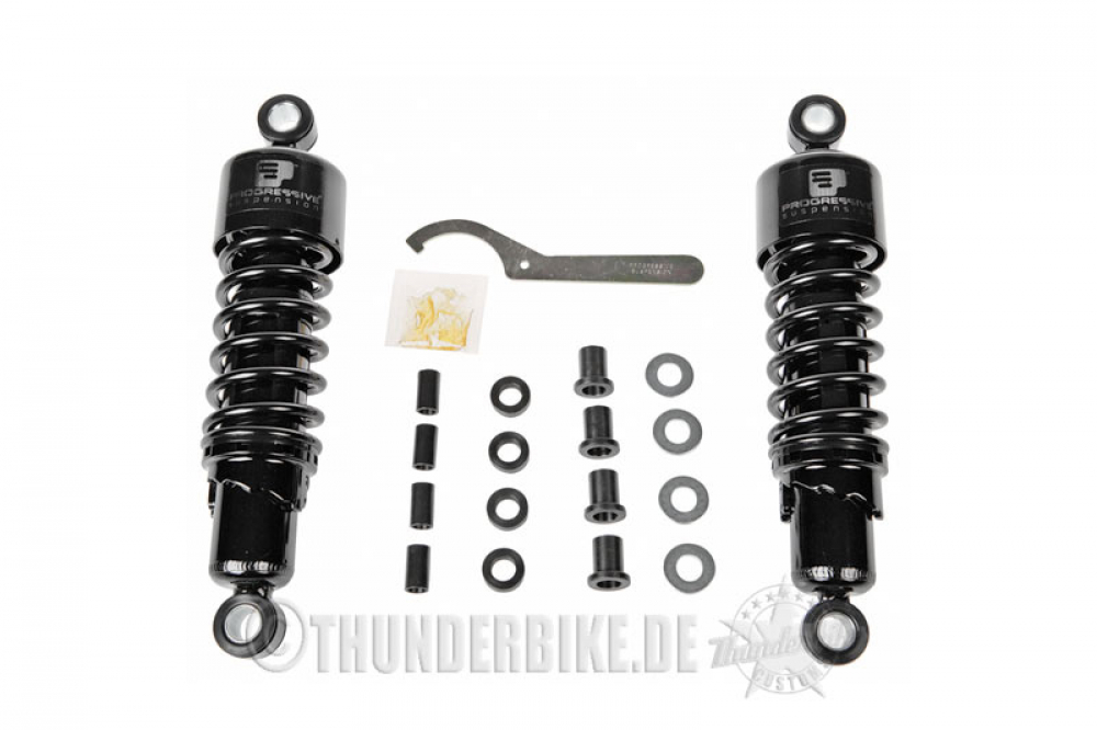 Progressive Suspension 412 Stoßdämpfer / kurz / 290 mm / 11,5" / chrom / HD SPORTSTER / ab 2004 / 1 Paar / TÜV