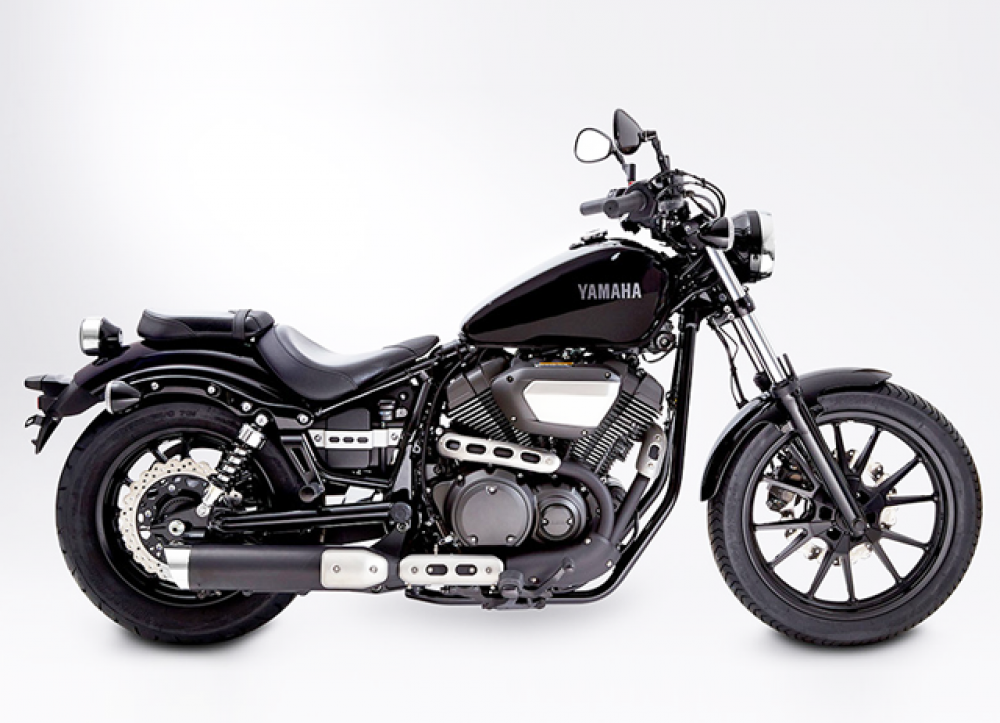 Black SALE: MILLER 2-1 - Avenger II / KAT - Endschalldämpfer blackmatt / Yamaha XV 950 / R / Bolt / EG-BE