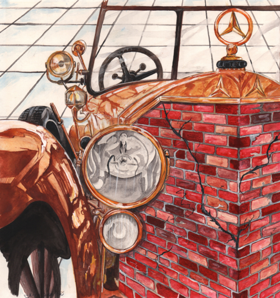 Kunstdruck OLDTIMER DEFROST - Helderheit -  auf Leinwand / limitiert / 60 x 60 cm