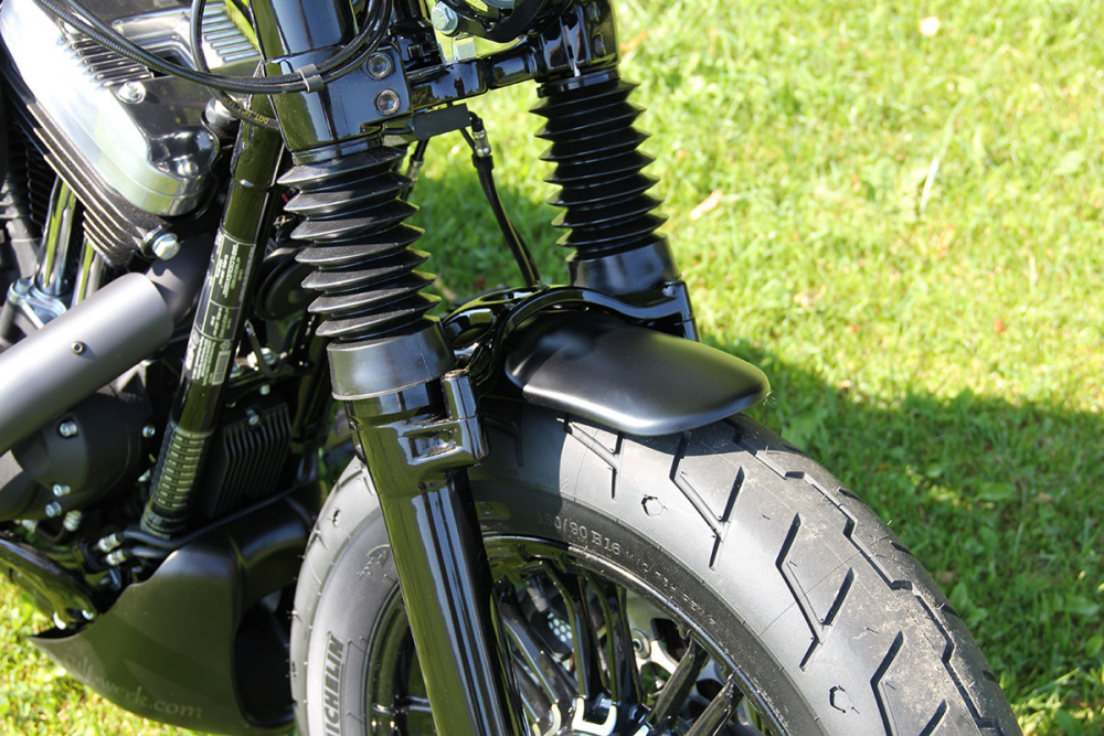 CW - HD-Frontfender - Sportster "Bobber" / ABS - schwarz - glänzend / HARLEY Sportster XL 883 / Tüv