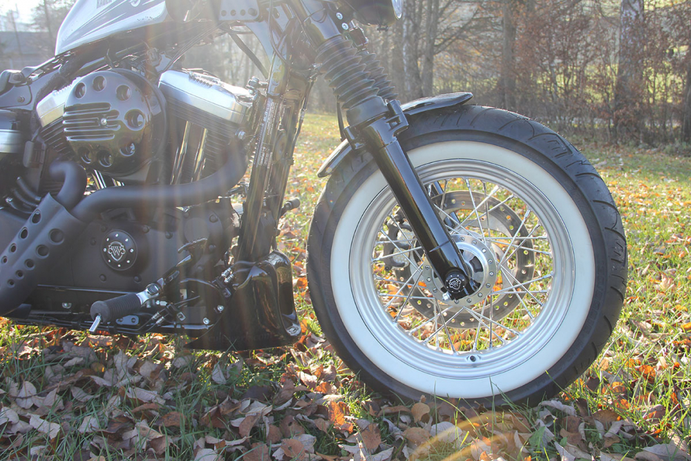 CW - HD-Frontfender - Sportster "Bobber" / ABS - schwarz - glänzend / HARLEY Sportster XL 883 / Tüv