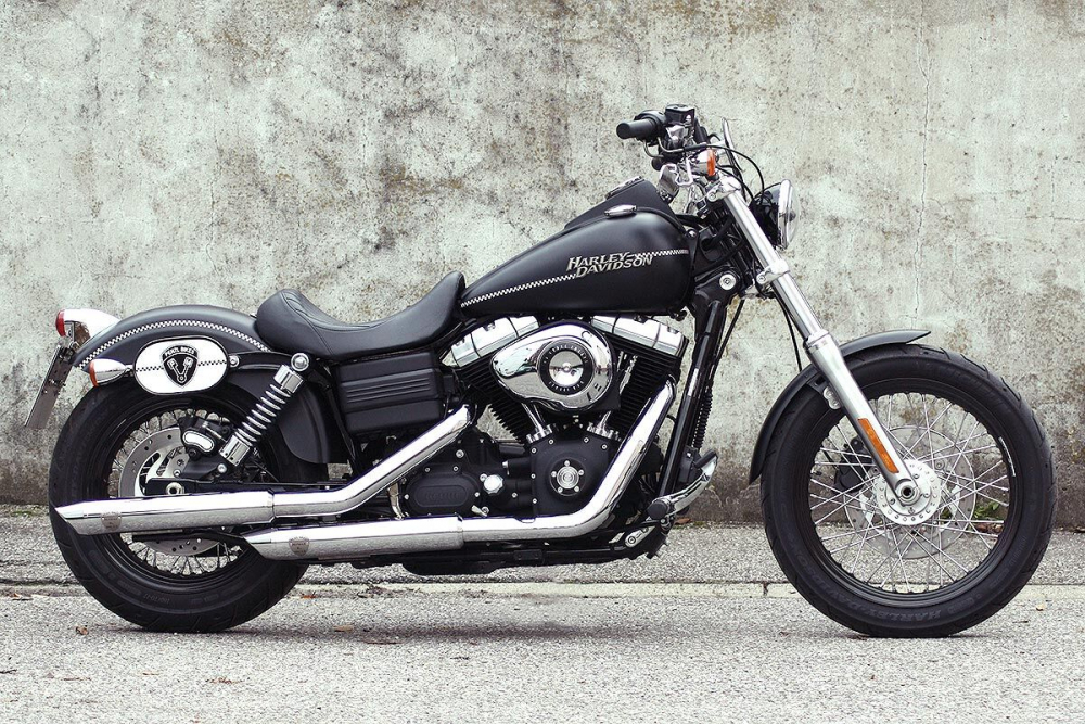 PENZL - Neo Classic Auspuffset verstellb. / fein gebürstet / Harley Dyna + StreetBob / 95-03 / EG-BE