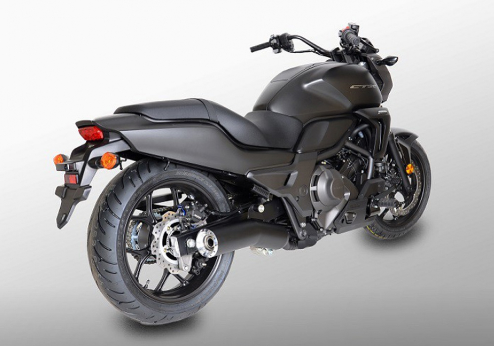 Black Sale: MILLER - Mulsanne -2-2 - black / Honda CTX 700 N / A / SlipOn / Seitenkoffer / KAT / EG-BE