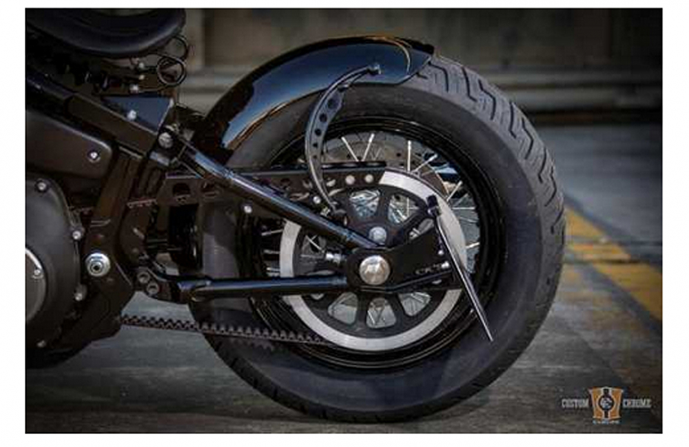 Rick´s - Bobber - Schwing-Heckfender - Set long / 2,0 mm - Stahl roh / 150 mm / HD Softail 08 - 17