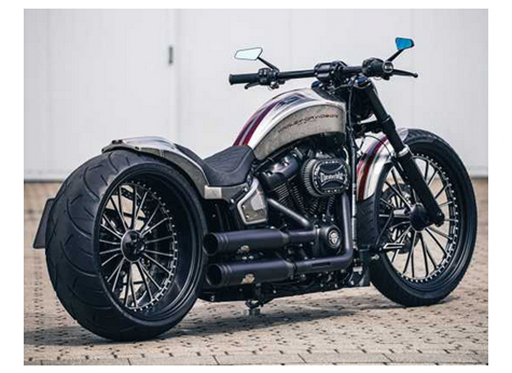 TB vorverlegt. Fußrastenanlage - 8 cm /  V-Tech / Harley Softail ab 2018 / TÜV